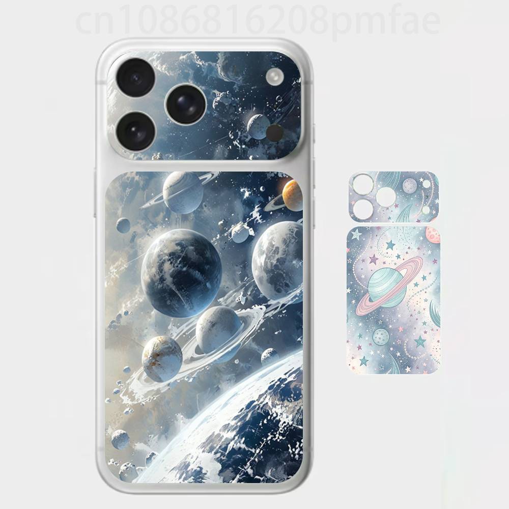 

Space Galaxy Series 3D Full Body Skin Decal for iPhone 17/Pro Max/Air, Color Rear Protective Sticker iPhone17promax