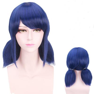 Anime Perücke Ladybug Girl Cosplay Perücke Reddy Girl Mittellange Perücke Doppelte Pferdeschwanz Perücke