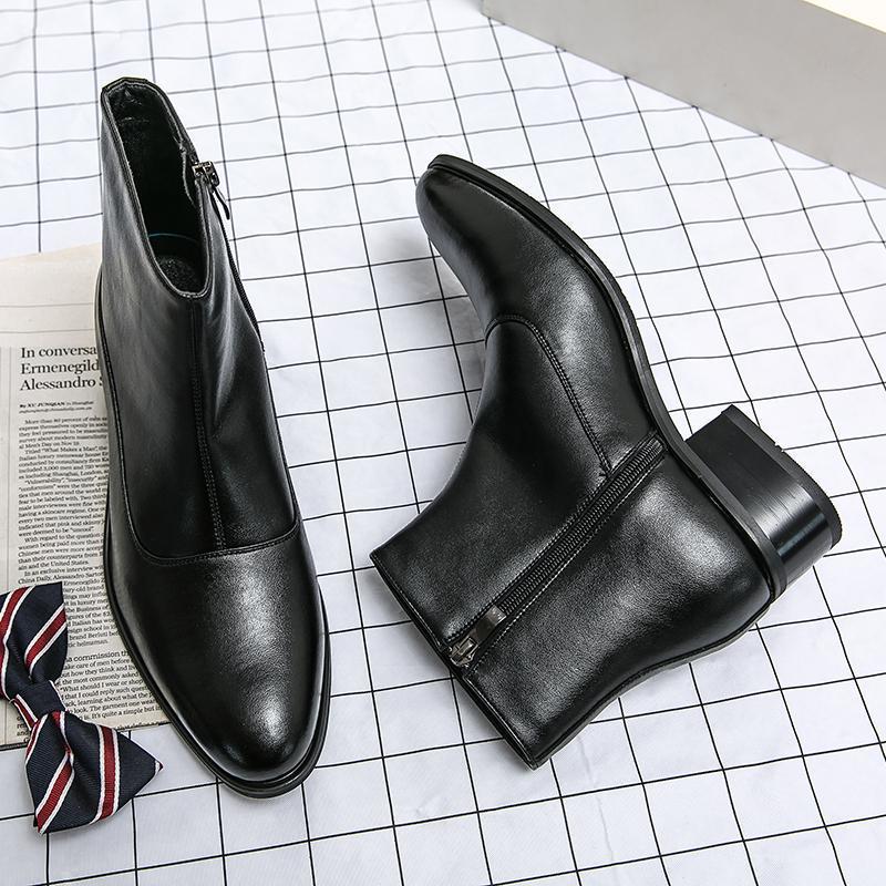 Men's shoes new retro leather boots men's foreign trade high-top business casual Martin boots men's zipper men's locomotive boots