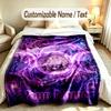 Witchcraft Theme Custom Blanket Personalized Name & Text Customized Soft Warm Throw Blanket Home Decor
