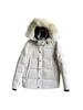 Wyndham Parka Jiacket Fur and Badge Goose Down Jacket Men's and Women's Clothing
