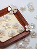 20-Piece Flower Pearl Rhinestone Centers for DIY Bridal Fans, Hats, Bags & Jewelry Accessories