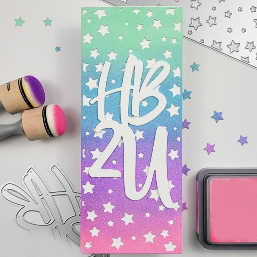 Stars Background Cutting Dies Metal Die Cuts Embossing Templates Molds Cuts Stencils for Scrapbooking Album Decoration