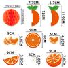 12pcs Festival Orange Honeycomb Ball Pendant Fruit Wall Hanging Ornament  Hawaii Party Birthday