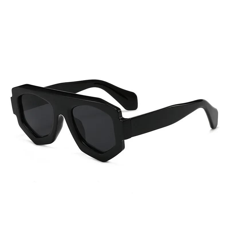 New Fashionable Irregular Women's Sunglasses Outdoor Trendy Personality Large Frame Travel Street UV400 Protective Glasses