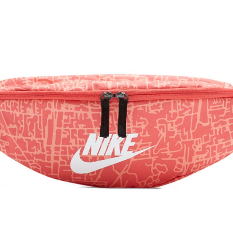 Nike Heritage Fabric Crossbody Bag, Sling Bag, Fanny Pack Regular Unisex Mysterious Ash Red Casual DC5097-814