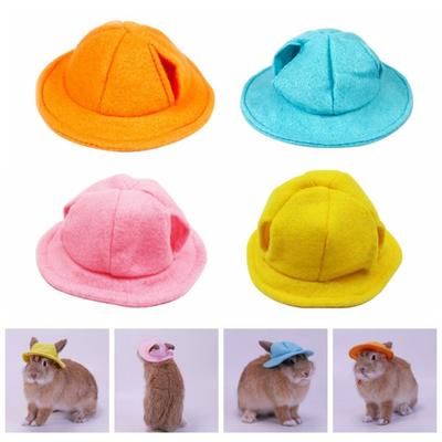 Filt Liten Djur Hinkhatt Med Hål För Öron Husdjurskläder Tillbehör Hamster Fiskarhatt Andningsbar Lättvikt