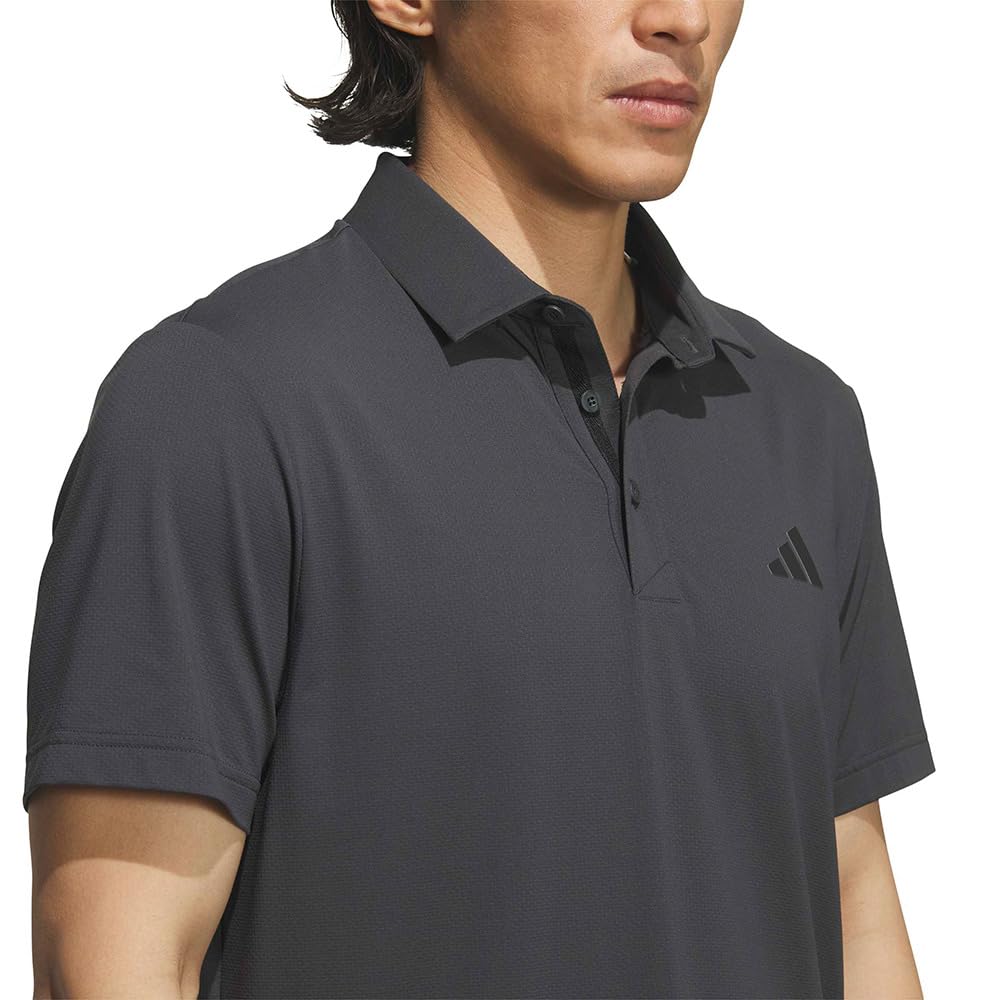 Golf CLIMACOOL Cooling Chimayo Pattern Back Graphic Shirt for Men Carbon [Adidas Golf] Button-Down Short-Sleeve -