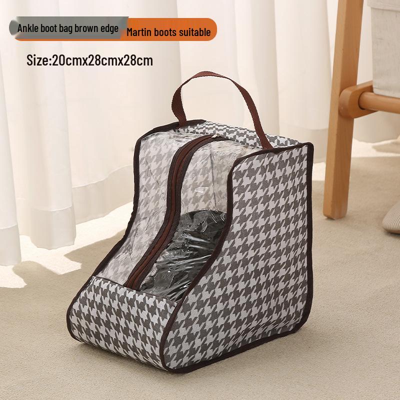 Transparent PVC Mesh Over-the-Knee Boot Storage Bag with Zipper – Dustproof, Moistureproof, and Mildew-Resistant Cover for Women's Large Size Boots.