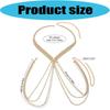 Stylish U Shape Layer Fringe Chest Necklace In Gold And Silver For Wedding Party And Cosplay Outfits
