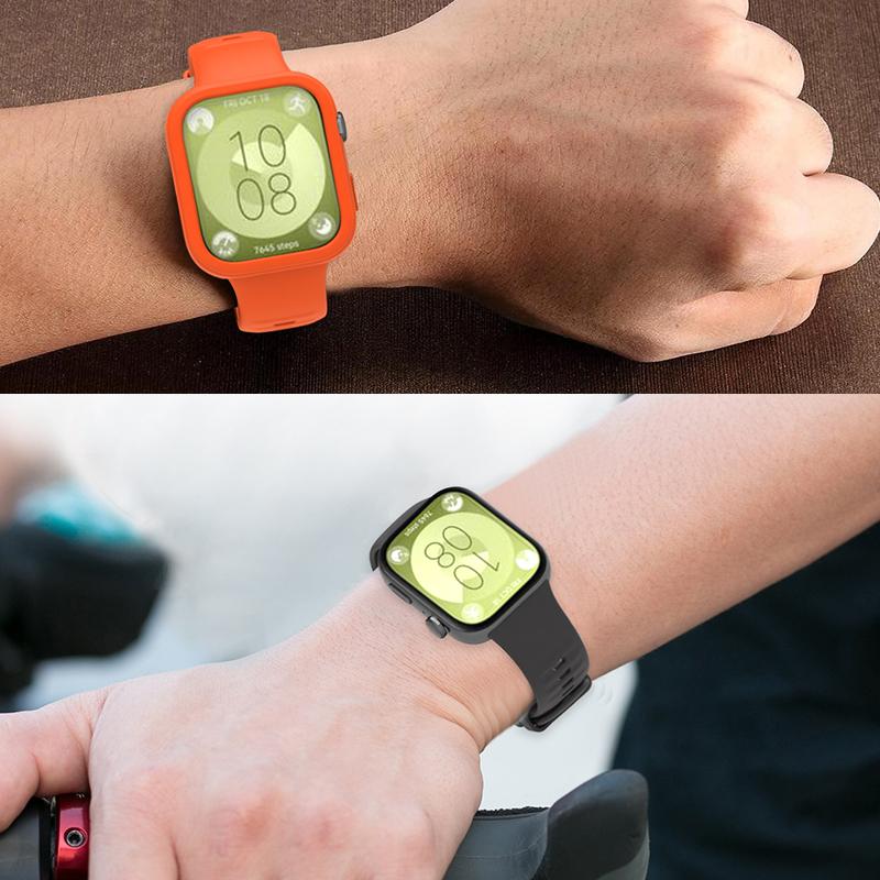 Fullt beskyttende etui deksel skall for Huawei Watch Fit 3 Smartklokke etuier myk silikon skjermbeskyttende for Huawei Fit3 Colorfu