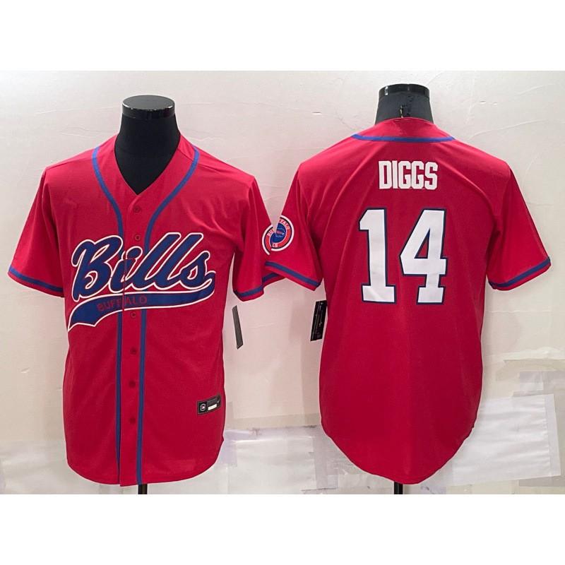 Bill Team 17 ALLEN 14 DIGGS Embroidered Cardigan Jersey Football Baseball Co-branded Sportswear