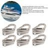 6 Pcs Fender Hooks, KIMISS Stainless Steel Spring Snap Hook Boat Ship Hardware Heavy