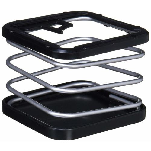 

CARMATE Car Drink Holder Mud Spiral Square/Silver NZ238