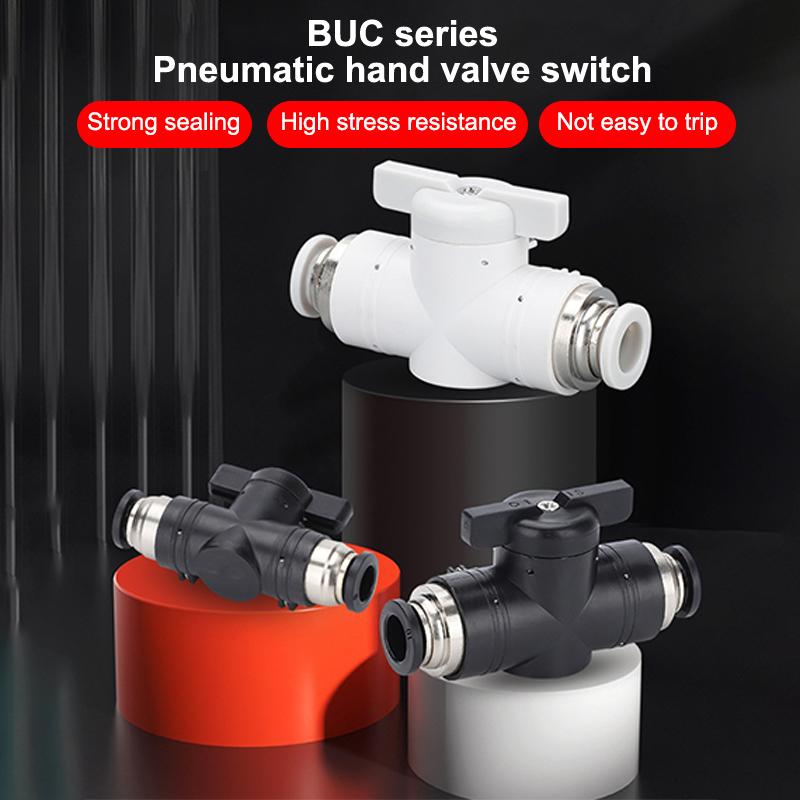 BUC Series Pneumatic Manual Valve Leak Proof Sealing Quick Connect Fitting for Industrial Air Line Plumbing System