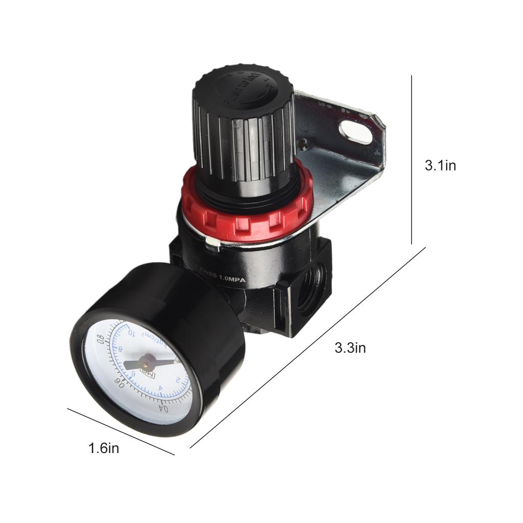 AR2000 Luftdruckregler Controller 1/4 Zoll Mit Haltebügel Für Kompressor 0,05-0,85Mpa Einstellbar