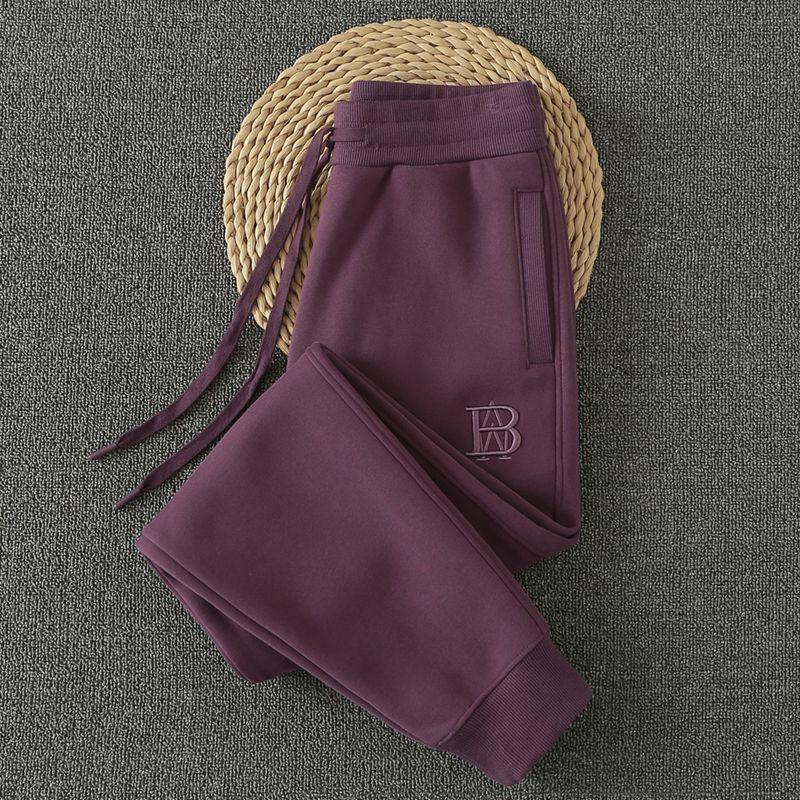 Iron Gray Winter Casual Women's Thickened Ankle-Tied Sweatpants