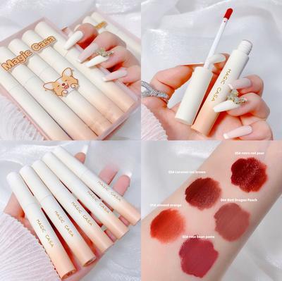 Five Lip Glaze Set, Velvet Matte Lipstick Set.
