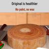 Maidekai Solid Pine Round Cutting Board with Steel Ring