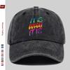 Pc ITISWHATITIS Colorful Gradient Letter Print Baseball Cap Unisex Design Vintage Washable Sun Hat Lightweight DriverS C