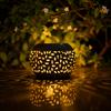 JYL TS/093,Hollow Iron Solar Light for Garden Layout Landscape Lamp Villa Balcony Ambient Decor Night Lamp