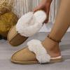 Autumn and Winter Wool Slippers Are Warm and Comfortable At Home, and Cotton Slippers Are Couple's Fleece Soft Soles and Warm Cotton Slippers