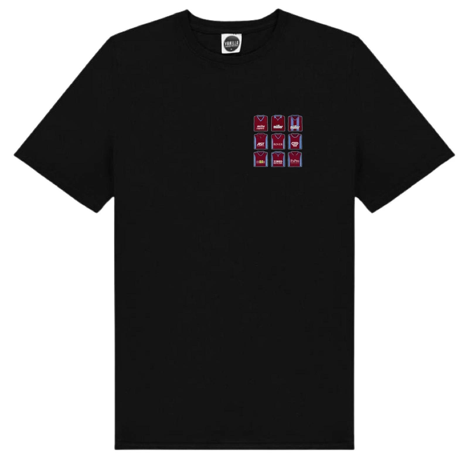 Aston Villa FC T-Shirt Old Shirts Style Logo Shirt AVFC Gift L