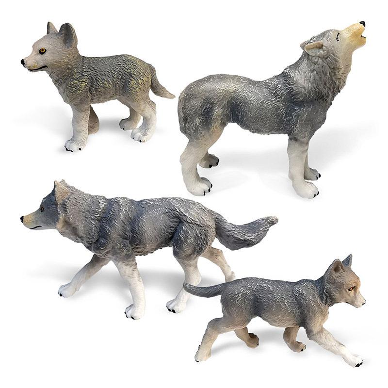 Simulation Waldtier Weißwolf Grauwolf Modell Spielzeug Sibirischer Wolf König Nordamerikanischer Weißwolf Desktop Dekoration Ornament