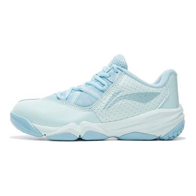 Li Ning Závodní tlumení nárazů Protiskluzové nízké badmintonové boty Dámské boty Modré AYTP044-12