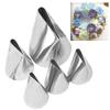 #124 #125 #126 #127 #128 Duze pentru Patiserie Petale de Trandafir Set de Duze din Oțel Inoxidabil Sfaturi de Decorare cu Glazură DIY Instrument pentru Decorat Cupcake-uri și Torturi