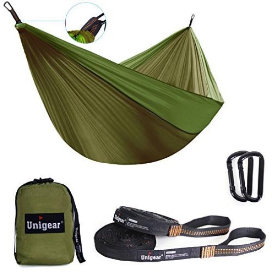

Unigear Hammock Extra 320x200cm Spacious for 350kg Weight Ideal for and Up to and and Includes Belt and Available in 4 Colors and Army Parachute,