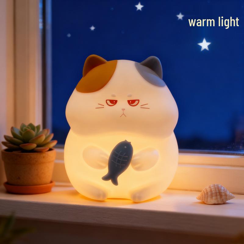 

Силиконовый ночник «Жадный кот»: Детская спальня и лампа для кормления ребенка 1W (In Stock/USB Cable + Color Box)