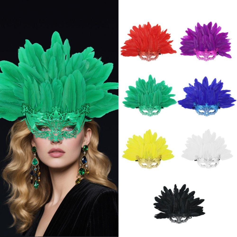 Novelty Feather Masquerade Mask Fashion Halloween Mask Carnival Headpiece  Stage Performance