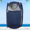 Dirty Clothes Storage Basket Foldable Large Capacity Hollow Out Mesh See-through Breathable Wide Opening Great Load Bearing Straps