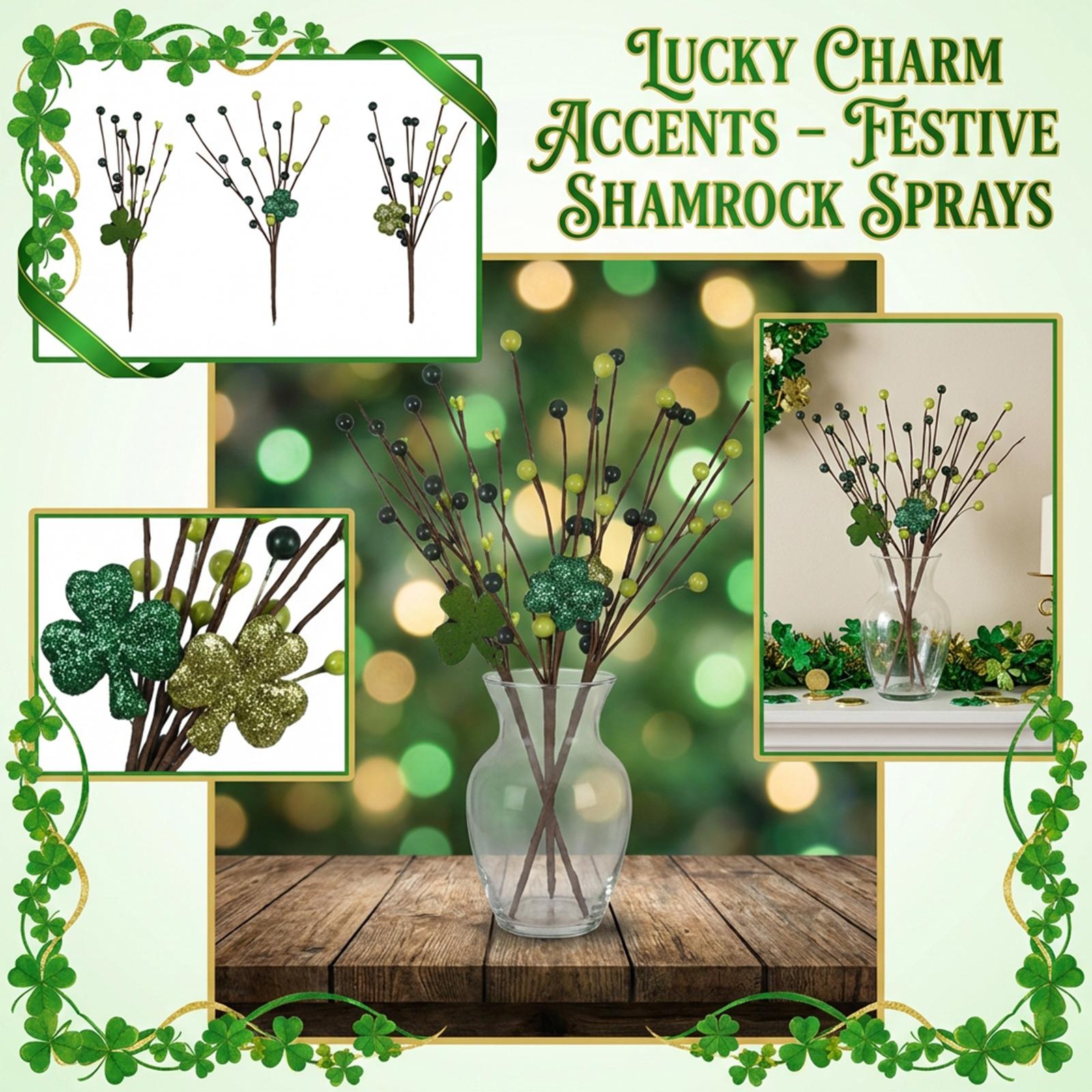 

Green Four-leaf Cutting Ornament, St. Patrick s Day Party Decoration, Centerpiece For Dining Table. One Size