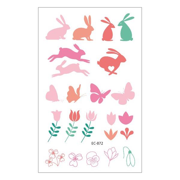 Children s Easter Egg Cartoon Tattoo Stickers (FDA Approved) 120x75mm: Standard Size