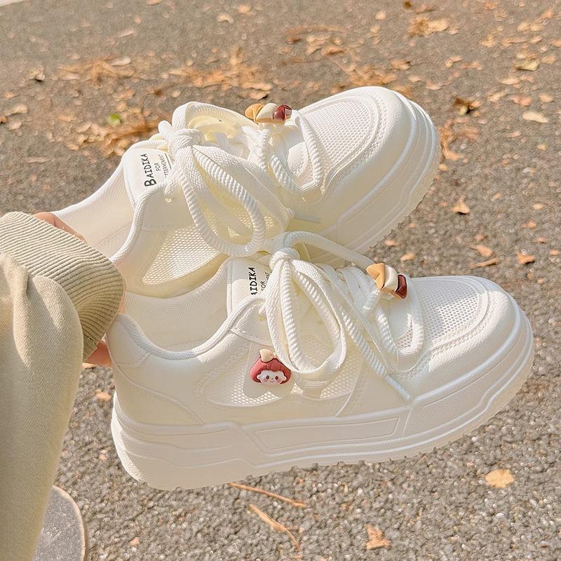 Summer Women's Shoes Breathable Little White Shoes Women's 2025 New Mesh Shoes Mesh Shoes Versatile Students with Skirts Board Shoes