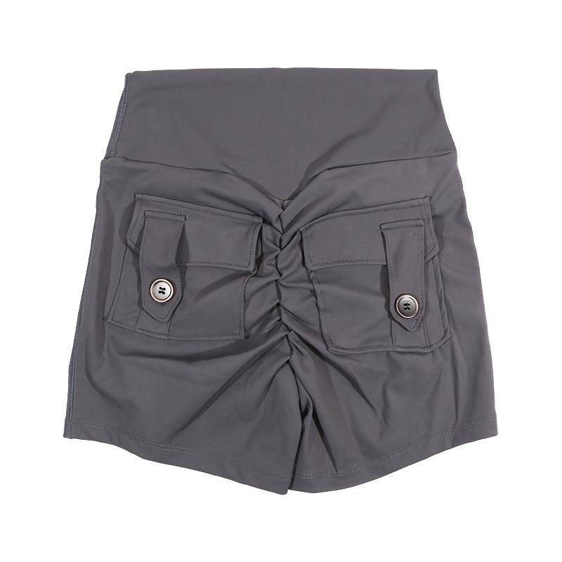 Fitness-Shorts mit Taschen Scrunch Butt Push Up Biker-Shorts für Damen Workout High Waist Yoga-Shorts