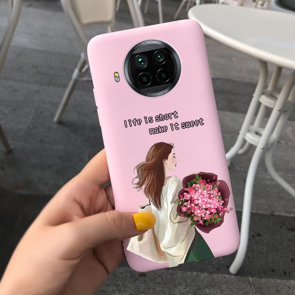 ForXiaomi Mi 10T Lite Case Cute Cartoon Cat Painted TPU Silicone Back Cover For Xiaomi Mi 10T Lite 5G 10Tlite Phone Case Funda