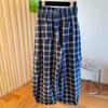 Summer New European Fashion Versatile Elastic Waist Casual Pants Wide-leg Pants Loose and Thin Straight Pants Trousers