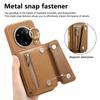 For Realme 14 Pro 5G Case D-Ring Holder Leather + PC + TPU Phone Cover with Wallet Kickstand