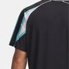 Under Armour Buchstabe V-Ausschnitt Raglanärmel Kurzarm T-Shirt Herren Oberteile Schwarz 6009087-001