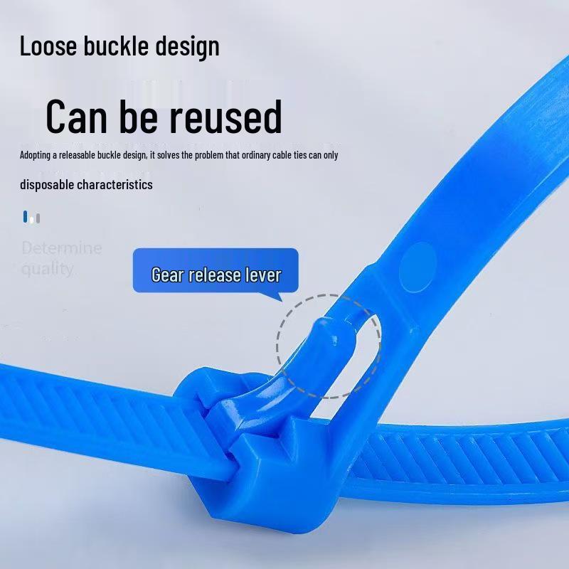 Reusable Adjustable Colored Gardening Ties - Quick-Release Twistable Nylon Cable Ties