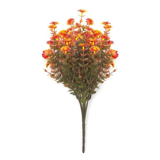 Fall Artificial Flower 7 Fork Realistic Fake Plastic Flower Home Office Wedding