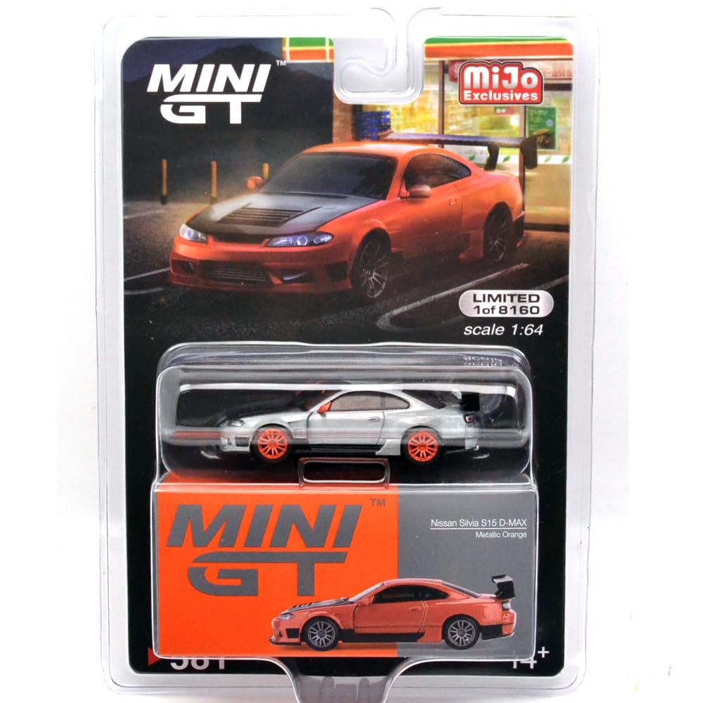 MINI GT 164 Scale MiJo Limited Edition Nissan Silvia S15 D-MAX (Metallic Orange) Chase Car MGT00581-MJ-CHASE