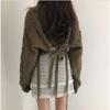 New Arrival Fall and Winter Korean Style Chic Fashionable Retro Hemp Pattern Back Strap Japanese Lazy Style All-Matching Knitted Sweater