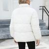 Plus Size Women's Warm Jacket Solid Color Loose Top