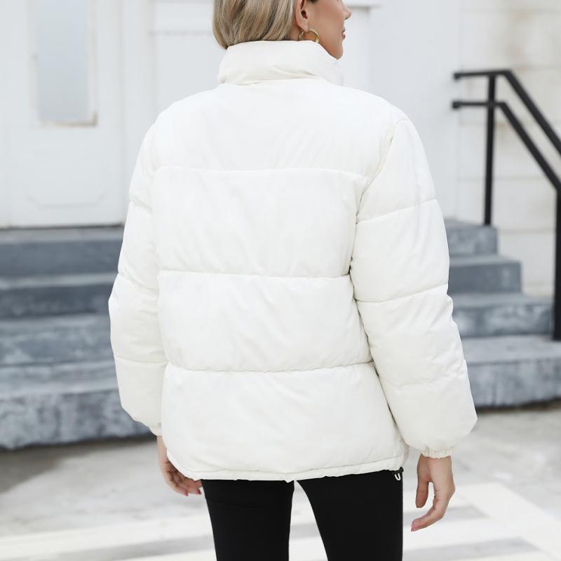 Plus Size Women's Warm Jacket Solid Color Loose Top