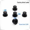 6x6 Black Plastic Keycap for Electronic Instrument Panel with 3.2mm Round Hole Power Switch.