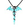 Vintage Glow In The Dark Cross Pendant Necklace Luminous Halloween Jewelry